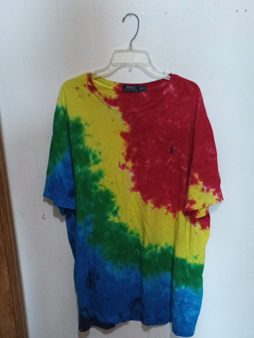 Polo by Ralph Lauren Men’s Tie-Dye Short Sleeve Tee in Red/Yellow/Green/Blue